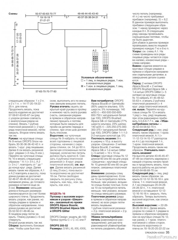 Вязаные модели в журнале «Creazion №4 2022»