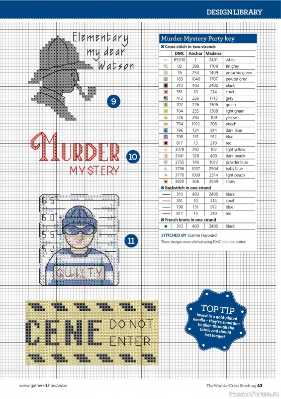 Коллекция вышивки в журнале «The World of Cross Stitching №362 2025»