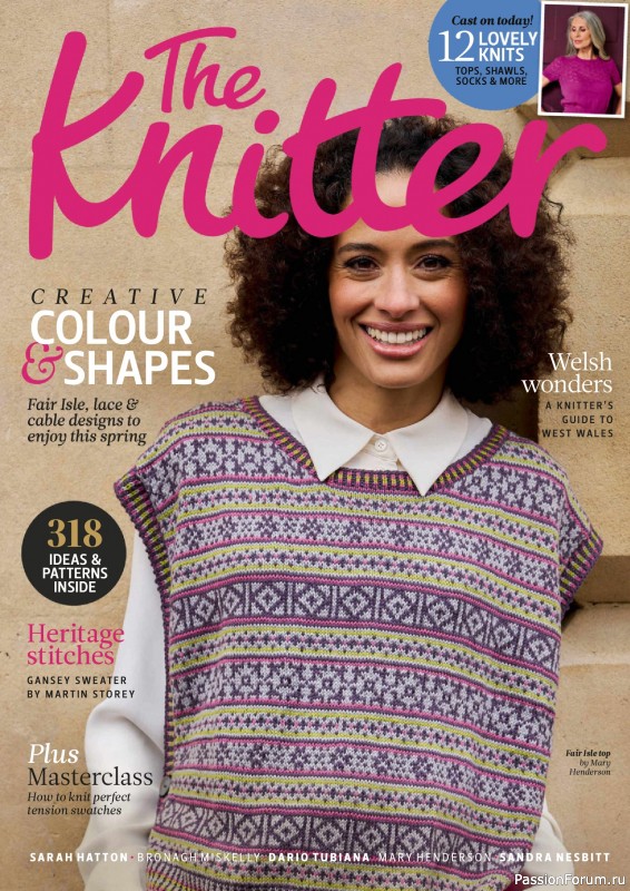 Вязаные проекты спицами в журнале «The Knitter №215 2025»