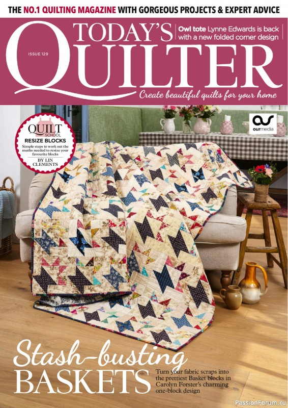 Коллекция проектов для рукодельниц в журнале «Todays Quilter №129 2025»