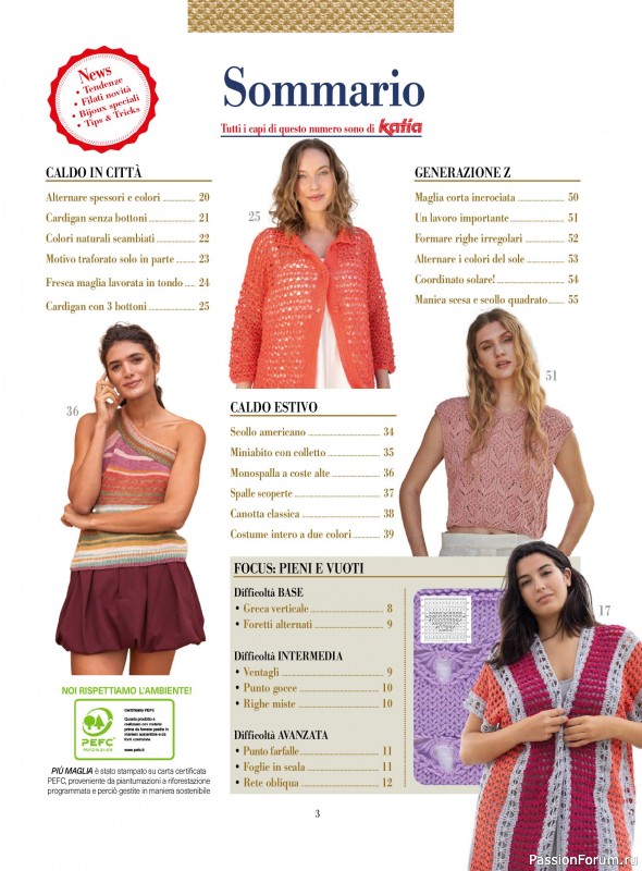 Вязаные модели в журнале «Piu Maglia №47 2025»