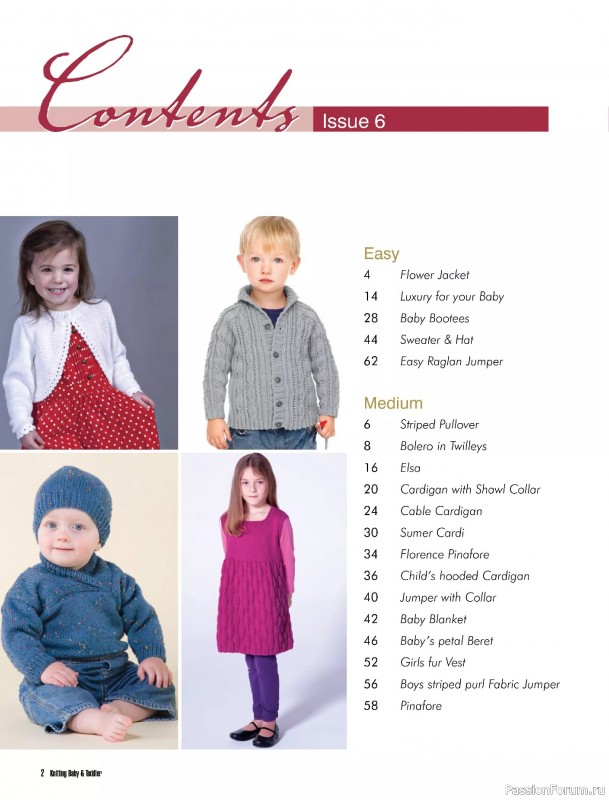 Вязаные модели для детей в журнале «Knitting Baby & Beyond №6 2025»