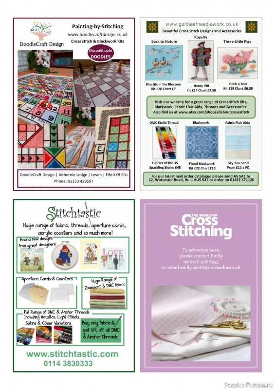 Коллекция вышивки в журнале «The World of Cross Stitching №361 2025»