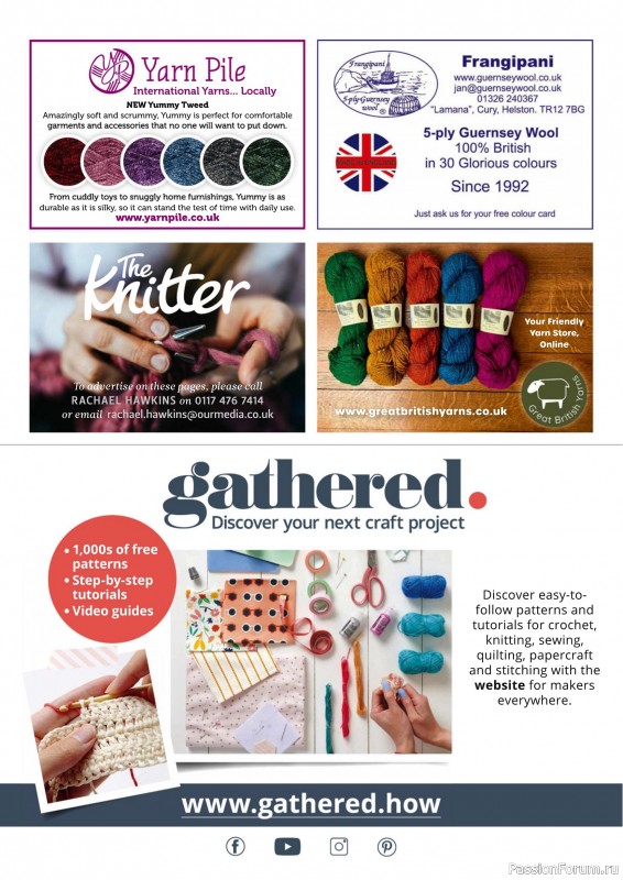 Вязаные проекты спицами в журнале «The Knitter №217 2025»