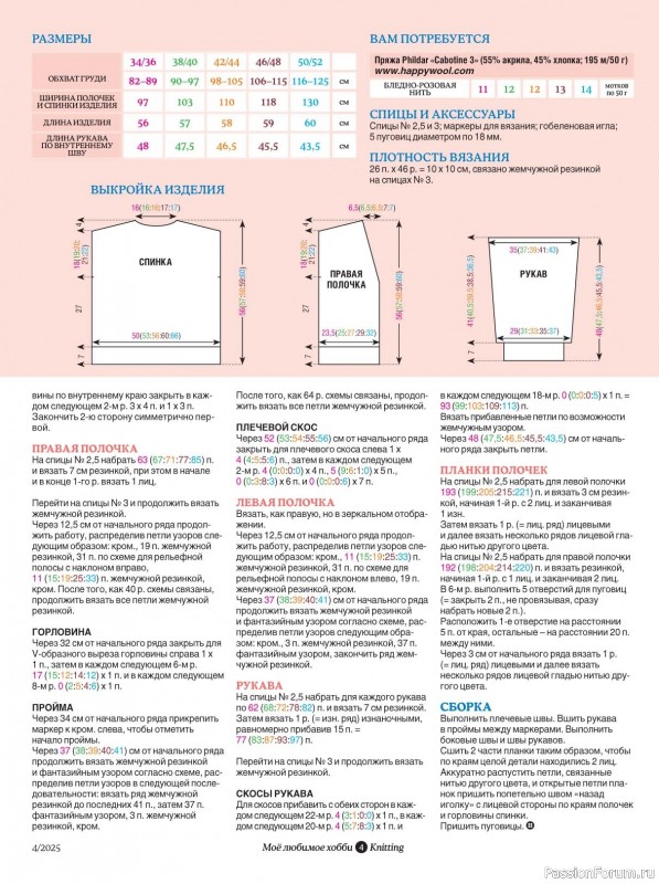Вязаные модели в журнале «Knitting. Вязание №4 2025»