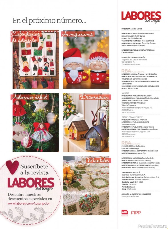 Коллекция проектов для рукодельниц в журнале «Labores del hogar №766 2023»