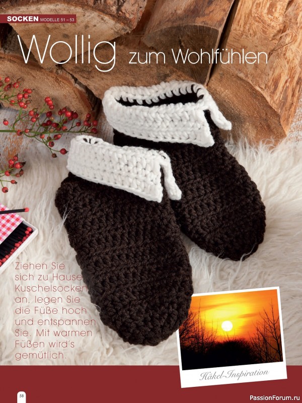 Коллекция моделей носков в журнале «Socken Stricken & Hakeln HU047 2023»