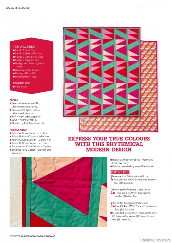 Коллекция проектов для рукодельниц в журнале «Love Patchwork & Quilting №145 2024»