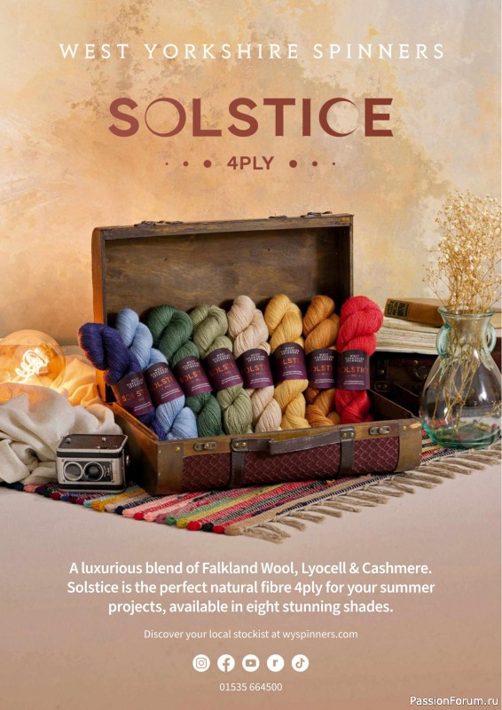 Вязаные проекты спицами в журнале «The Knitter №217 2025»