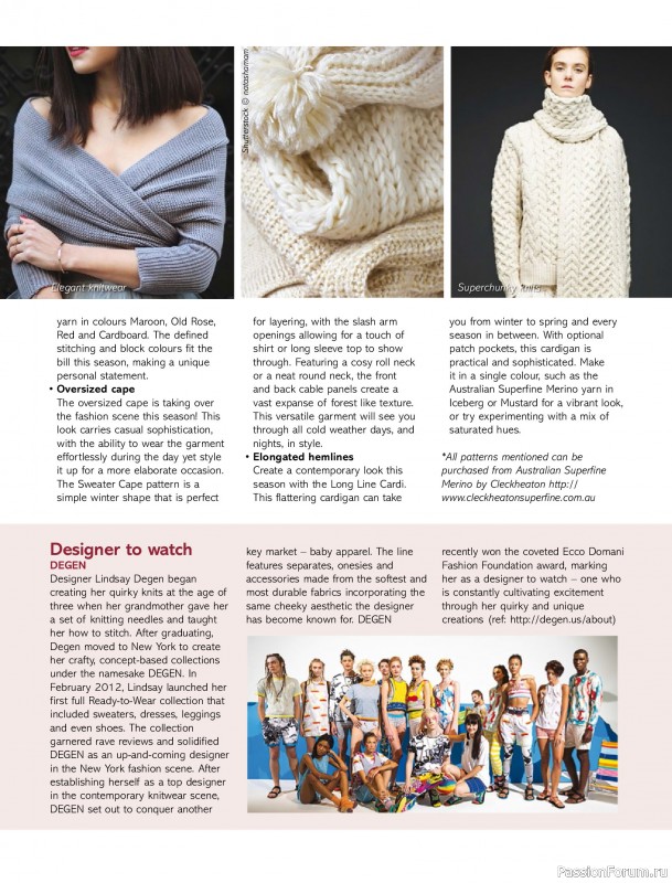Вязаные модели спицами в журнале «Australian Knitting Vol. 17 №2 2025»