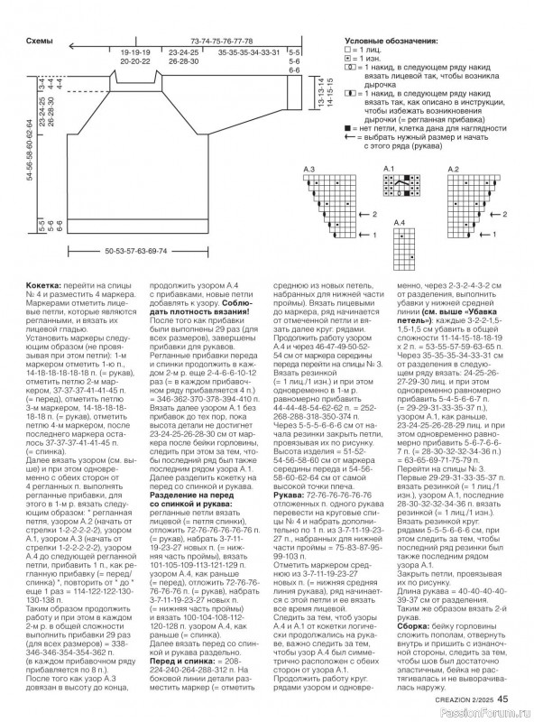 Вязаные модели в журнале «Creazion №2 2025»