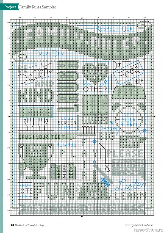 Коллекция вышивки в журнале «The World of Cross Stitching №362 2025»