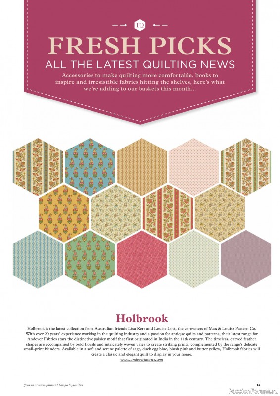 Коллекция проектов для рукодельниц в журнале «Todays Quilter №129 2025»
