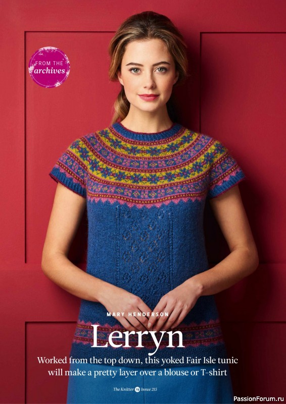 Вязаные проекты спицами в журнале «The Knitter №215 2025»