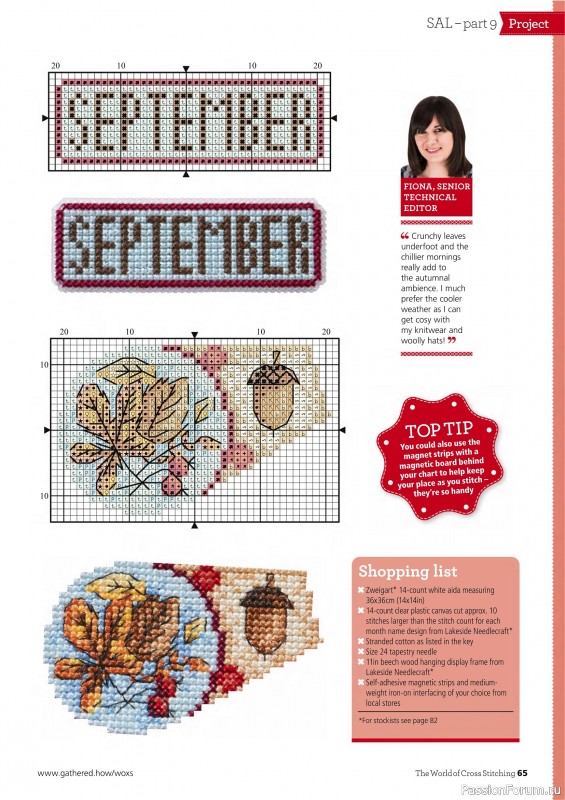 Коллекция вышивки в журнале «The World of Cross Stitching №362 2025»