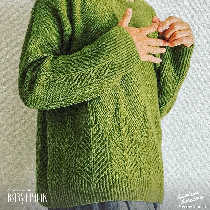 Красивый и необычный узор для пуловеров