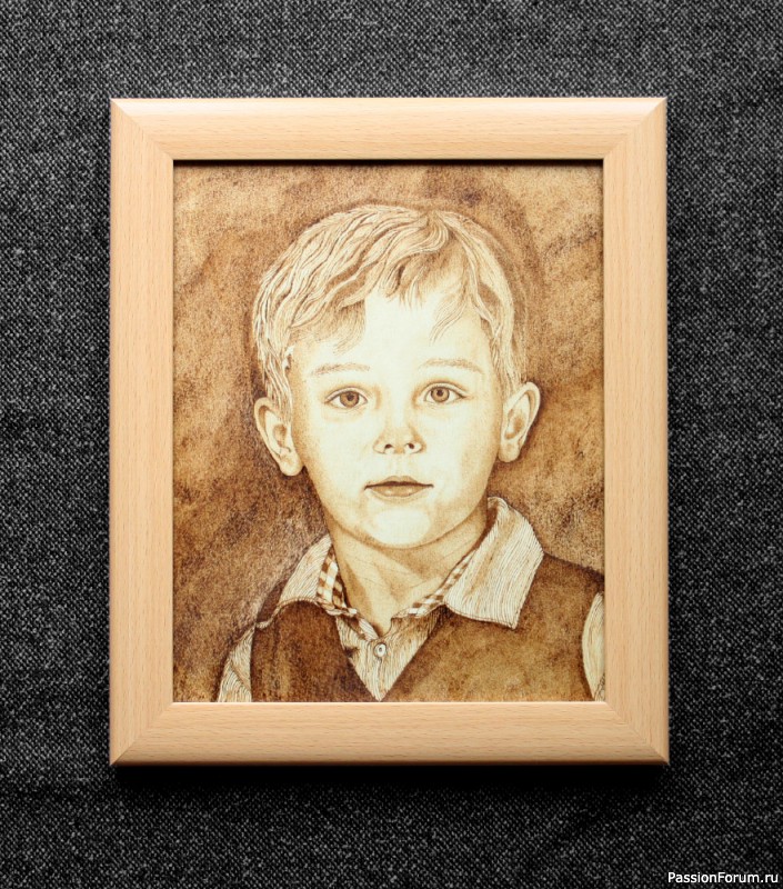 Пирография Портрет внука