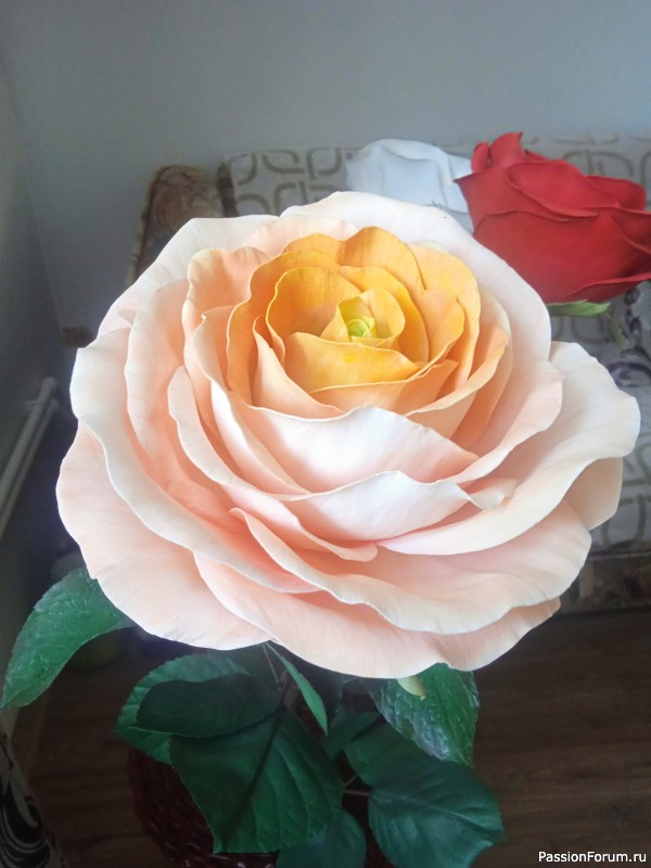 Мои любимые розы. Интерьерная композиция из фоамирана