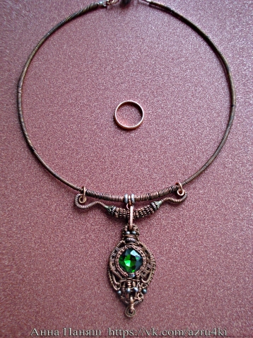 Авторские украшения в технике Wire wrap