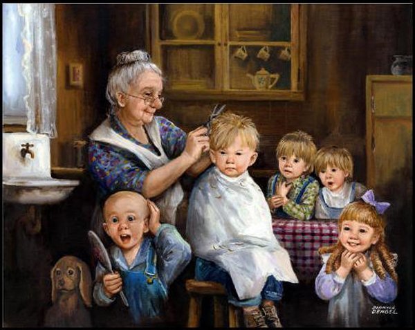 Бабушки и дедушки от художницы Dianne Dengel