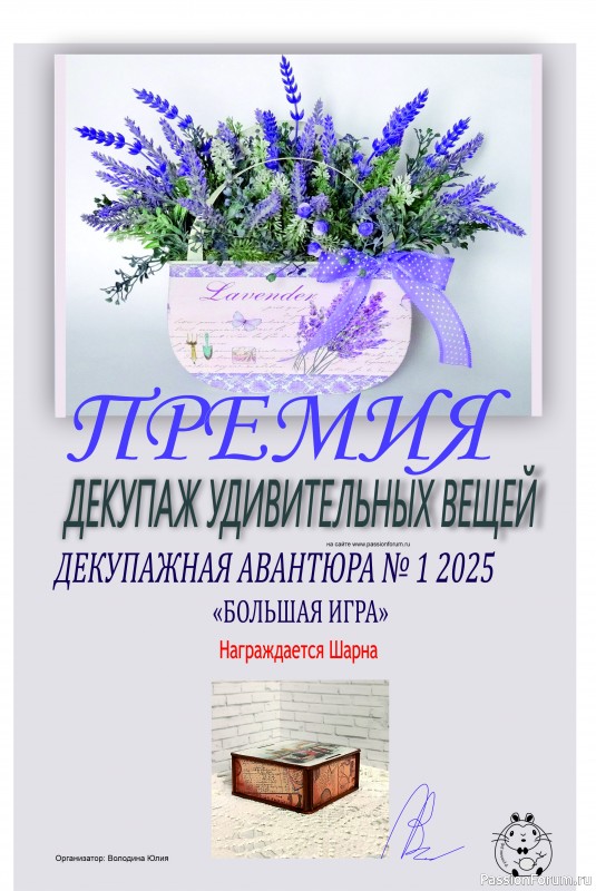 ДЕКУПАЖНАЯ АВАНТЮРА №1 2025. Тема &quot;Большая игра&quot;. ИТОГИ!