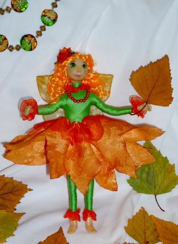 Платье для куклы Барби из осенних листьев — Волшебный мир кукол