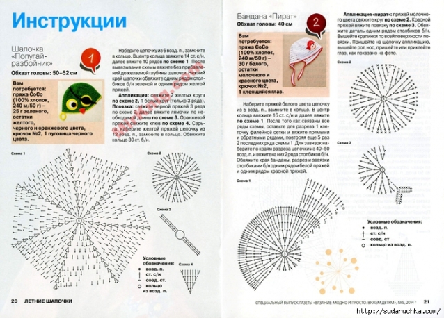 Еще порция вдохновлялок для вязания ШАПОЧЕК, БЕРЕТОВ, ПАНАМОК