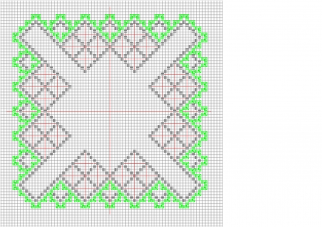 Хардангер схемы для вышивки салфетки
