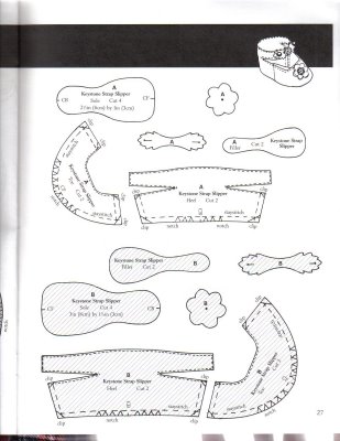 Выкройки кукольной обуви