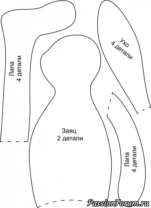 Пасхальное яйцо - кролик своими руками, автор выкройки с мастер классом Затинацкая Наталья