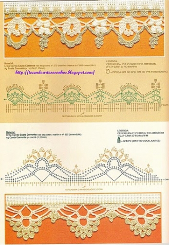 Кайма крючком-3. Схемы.