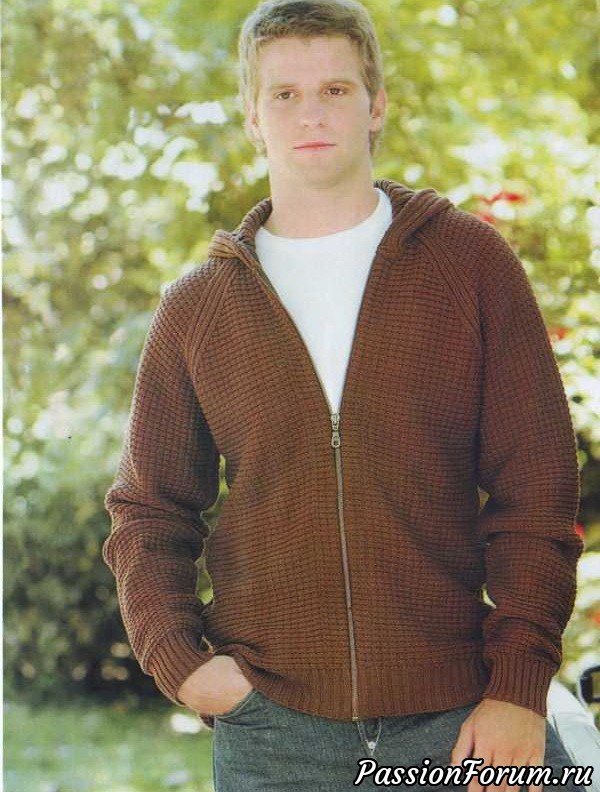 Мужской пуловер спицами - схемы вязания крючком и спицами - Две Нитки