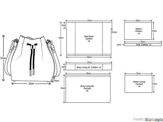 Женская сумочка к лету. Выкройки