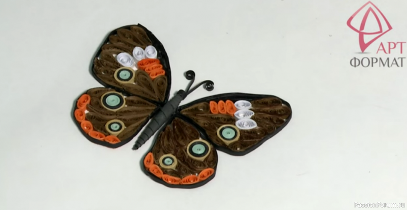 «Живая» бабочка в технике квиллинг. Видео МК