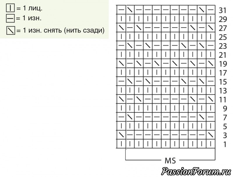 Ромбы из вытянутых петель