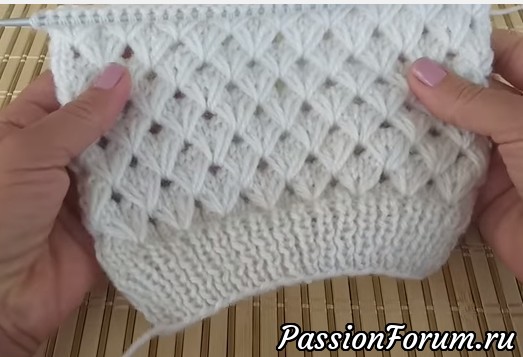 Резинка Колосок спицами — разные схемы вязания