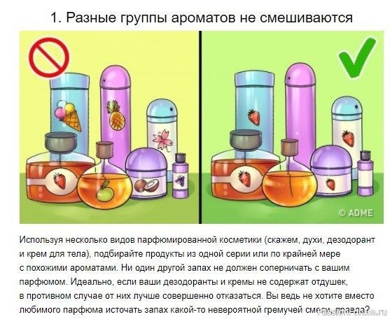 Духи будут пахнуть дольше и приятнее, если их правильно наносить