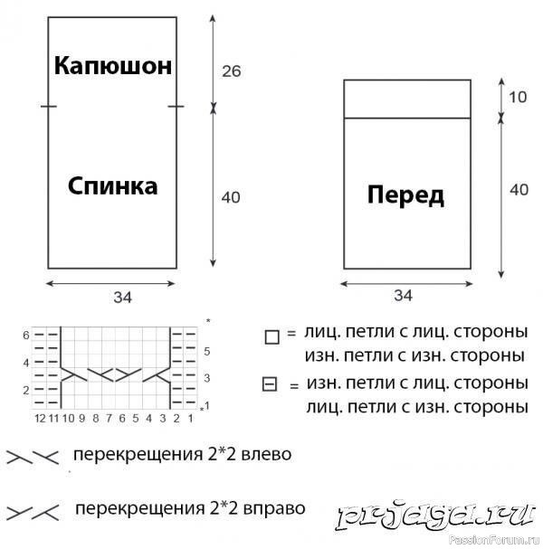 Вязаный "конверт" для малыша. Схема
