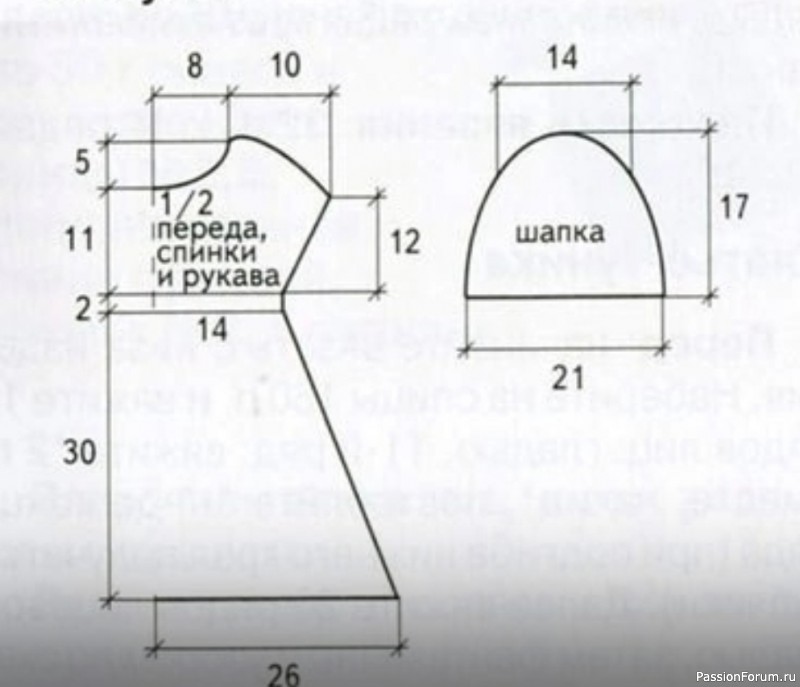 Платье и шапочка для девочки. Схема и описание