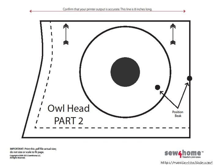 Подушки совушки. Выкройки (Шитье и крой)