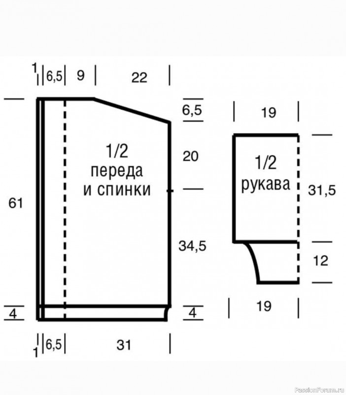 Кардиган с узором в технике бриошь. Описание