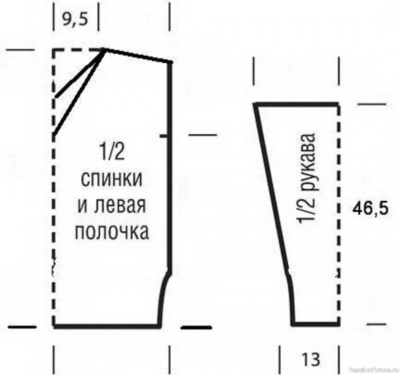 Стильный пуловер. Описание и схема