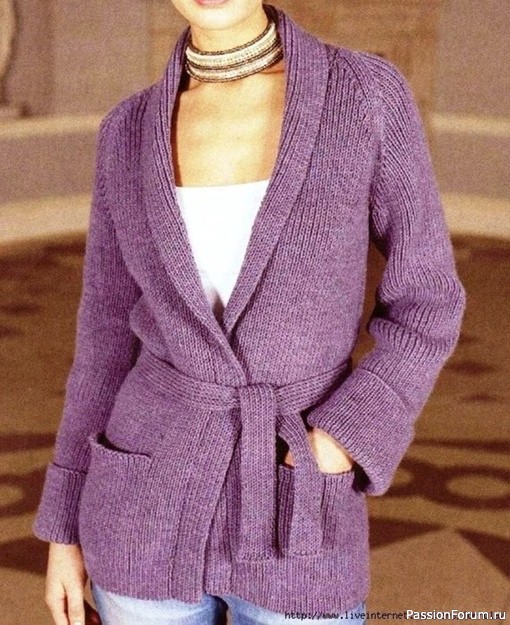 Кардиган спицами. Описание