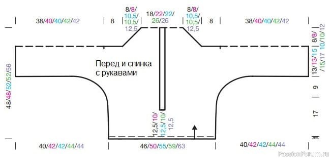 Ажурный свитер с вырезами на плечах и спинке. Описание