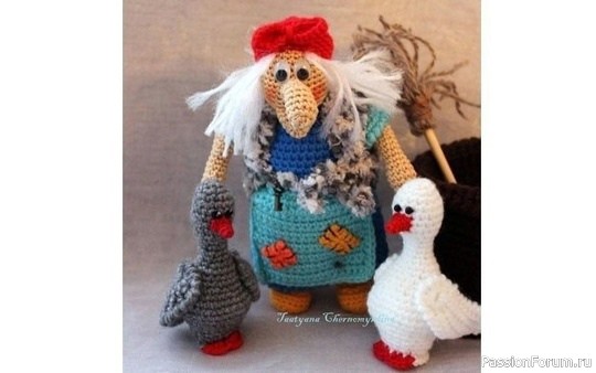 Баба Яга крючком. Описание