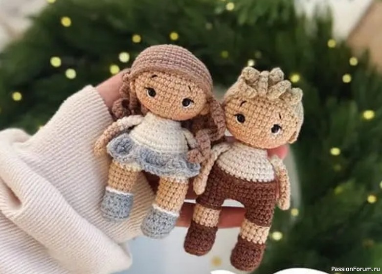Мини κуклы крючком. МК