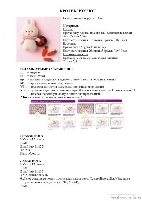 Кролик Чоу-Чоу спицами. МК