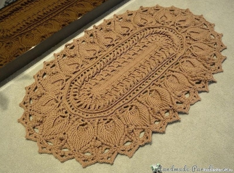 Вязание коврика крючком по схеме салфетки
