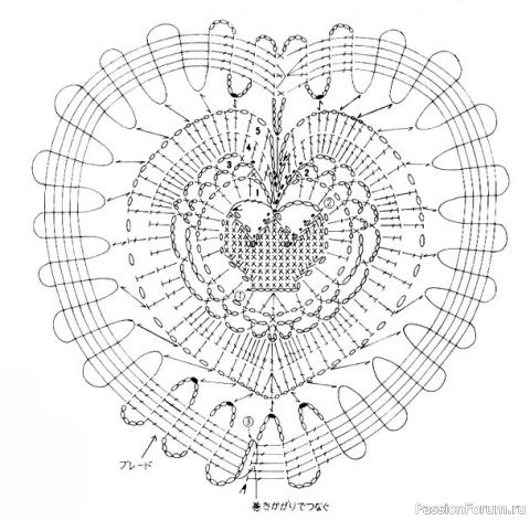 Сердечко крючком, схемы вязания. Часть 2