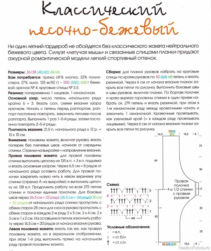 Жакет крючком для женщин. Описание